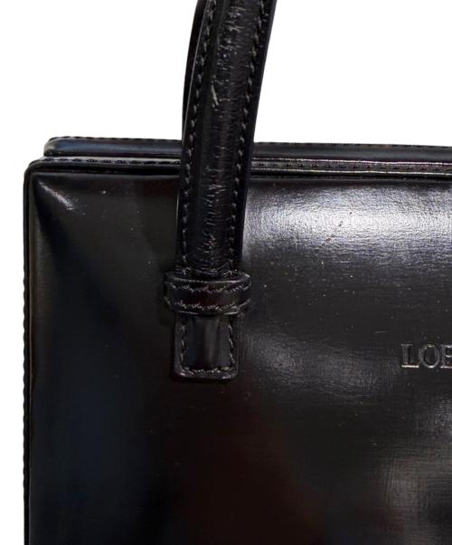 LOEWE（ロエベ）LOEWE (ロエベ) スクエア レザーハンドバッグ ブラックの古着・服飾アイテム