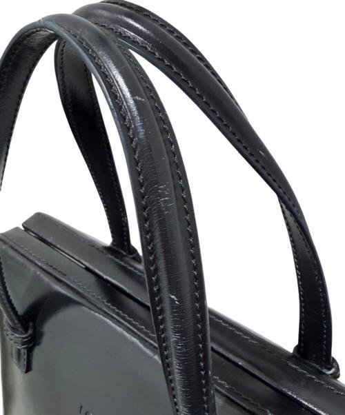 LOEWE（ロエベ）LOEWE (ロエベ) スクエア レザーハンドバッグ ブラックの古着・服飾アイテム