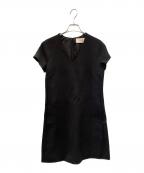 CELINEセリーヌ）の古着「Cap-Sleeve A-Line Dress キャップスリーブ Aラインドレス/2R0436102」｜ブラック