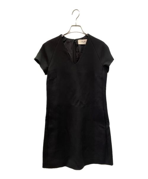 CELINE（セリーヌ）CELINE (セリーヌ) Cap-Sleeve A-Line Dress キャップスリーブ Aラインドレス/2R0436102 ブラック サイズ:38の古着・服飾アイテム