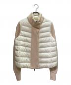 MONCLERモンクレール）の古着「ダウン切替カーディガン/MAGLIONE TRICOT CARDIGAN」｜ホワイト