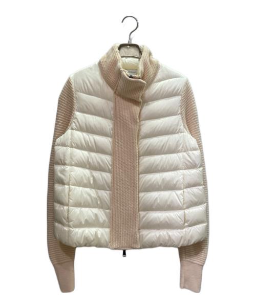 MONCLER（モンクレール）MONCLER (モンクレール) ダウン切替カーディガン/MAGLIONE TRICOT CARDIGAN ホワイト サイズ:Sの古着・服飾アイテム
