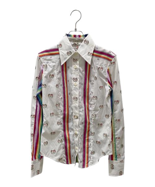 ETRO（エトロ）ETRO (エトロ) 総柄シャツ ホワイト サイズ:38の古着・服飾アイテム