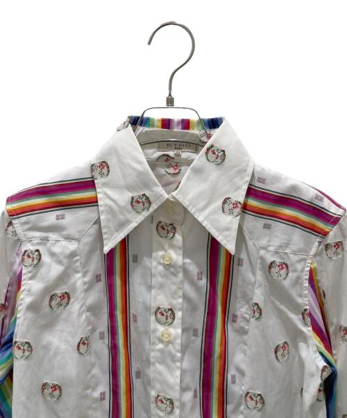 ETRO（エトロ）ETRO (エトロ) 総柄シャツ ホワイト サイズ:38の古着・服飾アイテム