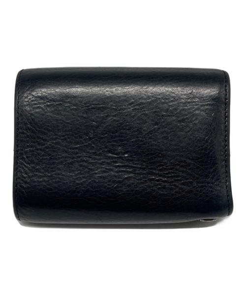 CHROME HEARTS（クロムハーツ）CHROME HEARTS (クロムハーツ) 3フォールド ウォレット3 Fold Leather Wallet  ブラックの古着・服飾アイテム