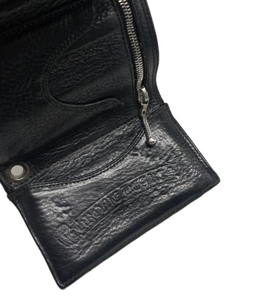 CHROME HEARTS（クロムハーツ）CHROME HEARTS (クロムハーツ) 3フォールド ウォレット3 Fold Leather Wallet  ブラックの古着・服飾アイテム