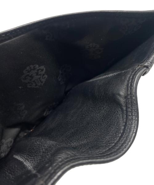 CHROME HEARTS（クロムハーツ）CHROME HEARTS (クロムハーツ) 3フォールド ウォレット3 Fold Leather Wallet  ブラックの古着・服飾アイテム