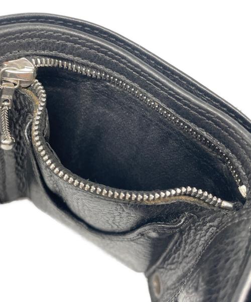 CHROME HEARTS（クロムハーツ）CHROME HEARTS (クロムハーツ) 3フォールド ウォレット3 Fold Leather Wallet  ブラックの古着・服飾アイテム