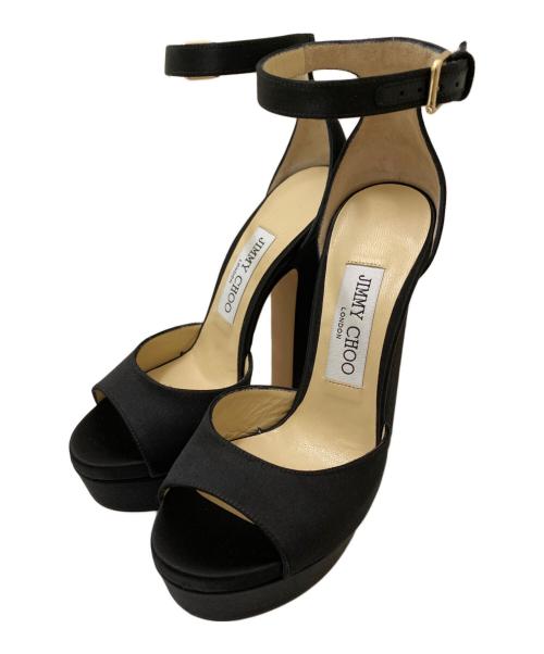 JIMMY CHOO（ジミーチュウ）JIMMY CHOO (ジミーチュウ) アンクルストラップヒールパンプス ブラック サイズ:35の古着・服飾アイテム