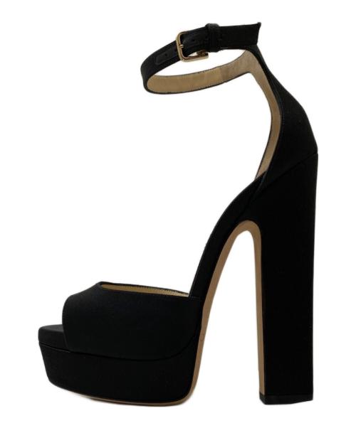 JIMMY CHOO（ジミーチュウ）JIMMY CHOO (ジミーチュウ) アンクルストラップヒールパンプス ブラック サイズ:35の古着・服飾アイテム