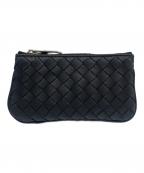 BOTTEGA VENETAボッテガベネタ）の古着「キーリング付きコインケース/Intrecciato Coin Case Key Ring」｜ブラック