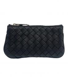 BOTTEGA VENETA（ボッテガベネタ）の古着「キーリング付きコインケース/Intrecciato Coin Case Key Ring」｜ブラック