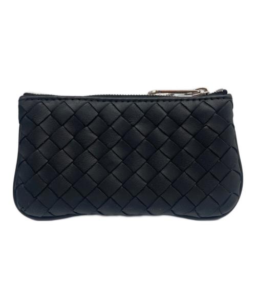 BOTTEGA VENETA（ボッテガベネタ）BOTTEGA VENETA (ボッテガベネタ) キーリング付きコインケース/Intrecciato Coin Case Key Ring ブラックの古着・服飾アイテム