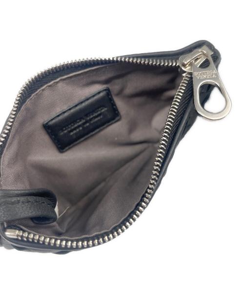 BOTTEGA VENETA（ボッテガベネタ）BOTTEGA VENETA (ボッテガベネタ) キーリング付きコインケース/Intrecciato Coin Case Key Ring ブラックの古着・服飾アイテム