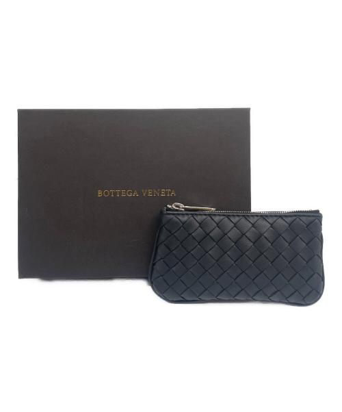 BOTTEGA VENETA（ボッテガベネタ）BOTTEGA VENETA (ボッテガベネタ) キーリング付きコインケース/Intrecciato Coin Case Key Ring ブラックの古着・服飾アイテム