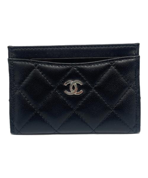 CHANEL（シャネル）CHANEL (シャネル) マトラッセ ラムスキン カードケース/Matelassé Lambskin Card Holder ブラックの古着・服飾アイテム