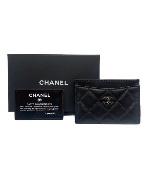 CHANEL（シャネル）CHANEL (シャネル) マトラッセ ラムスキン カードケース/Matelassé Lambskin Card Holder ブラックの古着・服飾アイテム