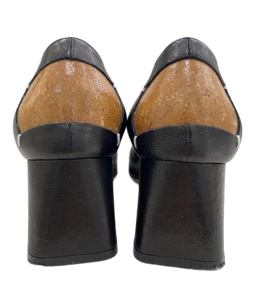 MARTIN MARGIELA（マルタン・マルジェラ）MARTIN MARGIELA (マルタン・マルジェラ) 4ステッチスクエアレザーパンプス ブラック サイズ:36の古着・服飾アイテム