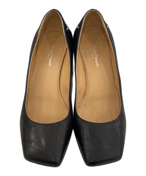 MARTIN MARGIELA（マルタン・マルジェラ）MARTIN MARGIELA (マルタン・マルジェラ) 4ステッチスクエアレザーパンプス ブラック サイズ:36の古着・服飾アイテム