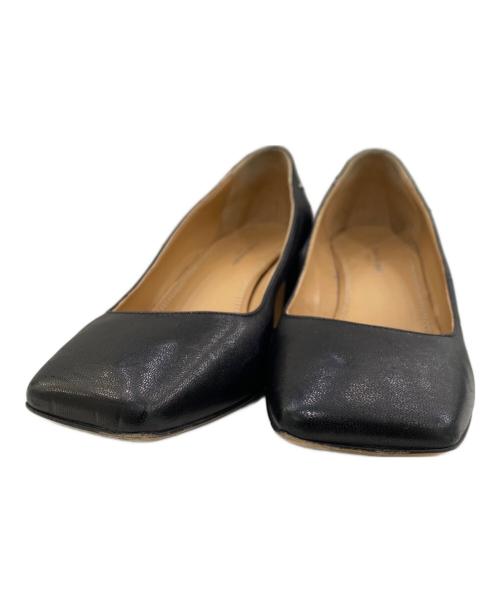 MARTIN MARGIELA（マルタン・マルジェラ）MARTIN MARGIELA (マルタン・マルジェラ) 4ステッチスクエアレザーパンプス ブラック サイズ:36の古着・服飾アイテム