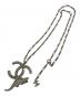 中古・古着 CHANEL (シャネル) CC Logo Sequin Chain Necklace ココマーク スパンコールチェーンネックレス シルバー：80000円