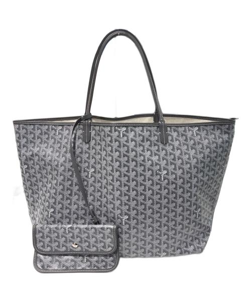 GOYARD（ゴヤール）GOYARD (ゴヤール) サンルイGM グレー トートバッグ ポーチ付き ゴヤールディンキャンバス グレー サイズ:GMの古着・服飾アイテム