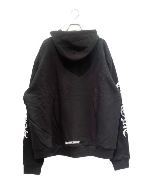 CHROME HEARTS（クロムハーツ）CHROME HEARTS (クロムハーツ) Vertical Logo Fleece Zip Up Hoodie/バーティカルロゴ フリース ジップアップフーディー ブラック サイズ:Lの古着・服飾アイテム