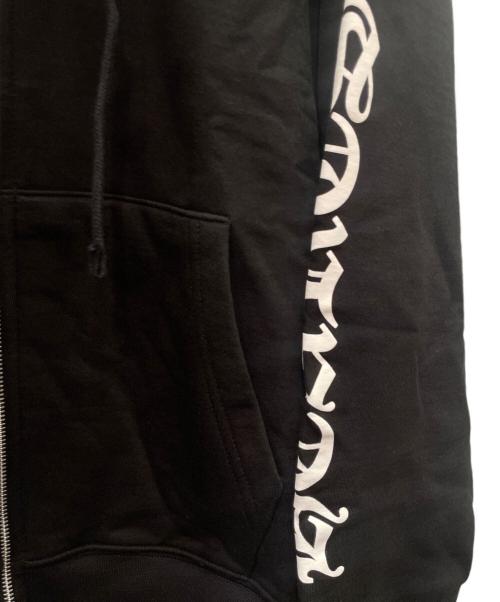CHROME HEARTS（クロムハーツ）CHROME HEARTS (クロムハーツ) Vertical Logo Fleece Zip Up Hoodie/バーティカルロゴ フリース ジップアップフーディー ブラック サイズ:Lの古着・服飾アイテム