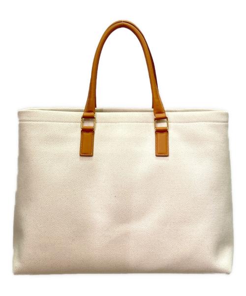 CELINE（セリーヌ）CELINE (セリーヌ) Horizontal Cabas Tote Bag ホリゾンタルカバ  アイボリーの古着・服飾アイテム