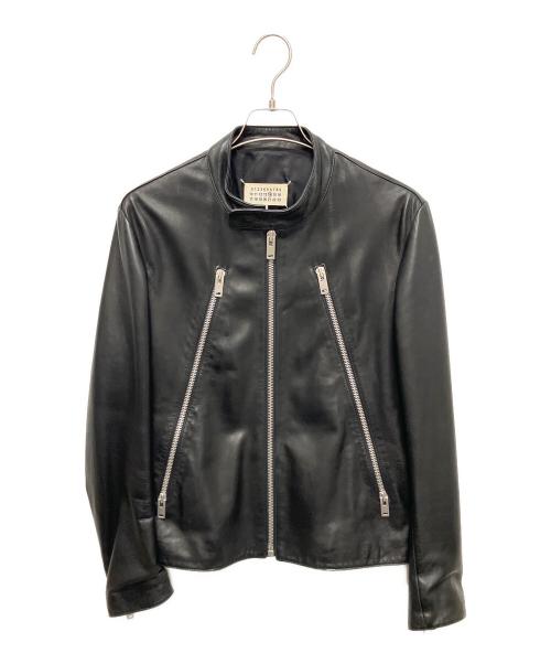 Maison Margiela（メゾンマルジェラ）Maison Margiela (メゾンマルジェラ) 5ZIP ライダースジャケット ブラック サイズ:46の古着・服飾アイテム