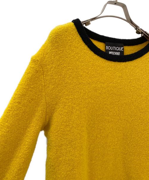 BOUTIQUE MOSCHINO（ブティック モスキーノ）BOUTIQUE MOSCHINO (ブティック モスキーノ) ショート丈ニット イエロー サイズ:表記なしの古着・服飾アイテム