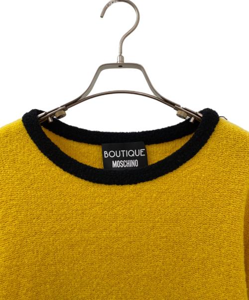 BOUTIQUE MOSCHINO（ブティック モスキーノ）BOUTIQUE MOSCHINO (ブティック モスキーノ) ショート丈ニット イエロー サイズ:表記なしの古着・服飾アイテム