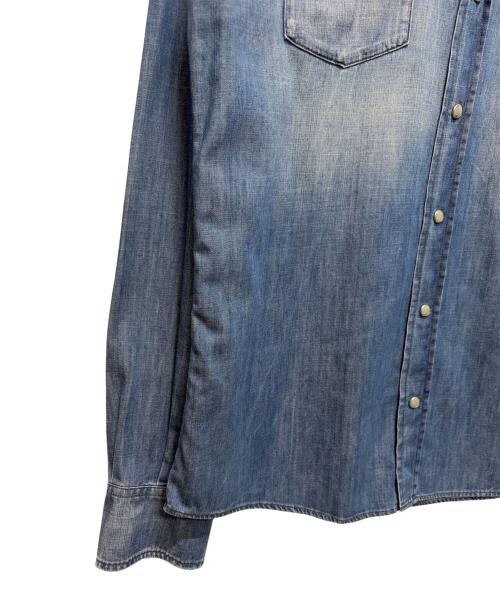 DOLCE & GABBANA（ドルチェ＆ガッバーナ）DOLCE & GABBANA (ドルチェ＆ガッバーナ) 鳥刺繍デニムシャツ ブルー サイズ:43の古着・服飾アイテム