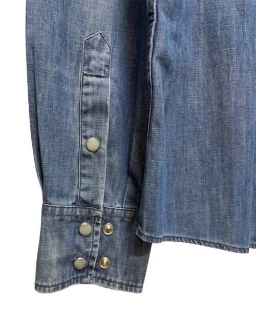 DOLCE & GABBANA（ドルチェ＆ガッバーナ）DOLCE & GABBANA (ドルチェ＆ガッバーナ) 鳥刺繍デニムシャツ ブルー サイズ:43の古着・服飾アイテム