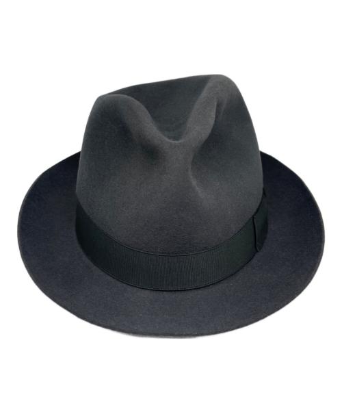 BORSALINO（ボルサリーノ）BORSALINO (ボルサリーノ) 中折れウールハット ダークグレー サイズ:58の古着・服飾アイテム