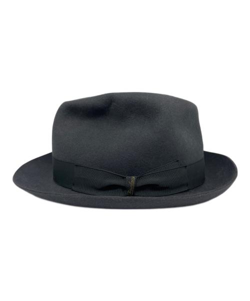 BORSALINO（ボルサリーノ）BORSALINO (ボルサリーノ) 中折れウールハット ダークグレー サイズ:58の古着・服飾アイテム