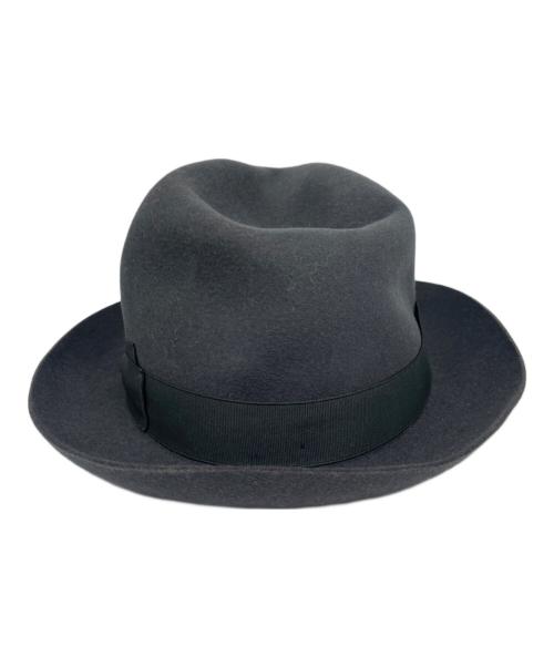 BORSALINO（ボルサリーノ）BORSALINO (ボルサリーノ) 中折れウールハット ダークグレー サイズ:58の古着・服飾アイテム
