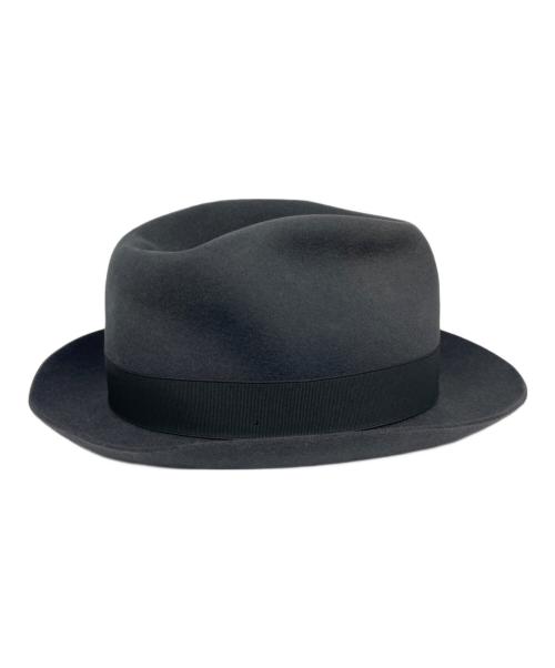 BORSALINO（ボルサリーノ）BORSALINO (ボルサリーノ) 中折れウールハット ダークグレー サイズ:58の古着・服飾アイテム