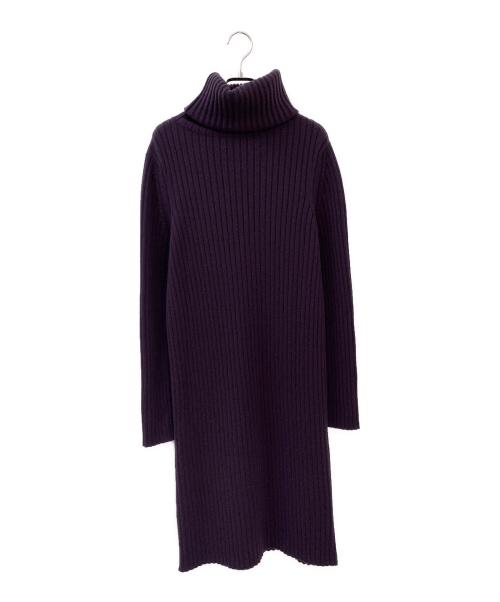 LAMBERTO LOSANI（ランベルト ロザーニ）LAMBERTO LOSANI (ランベルト ロザーニ) タートルネックニットワンピース パープル サイズ:Mの古着・服飾アイテム