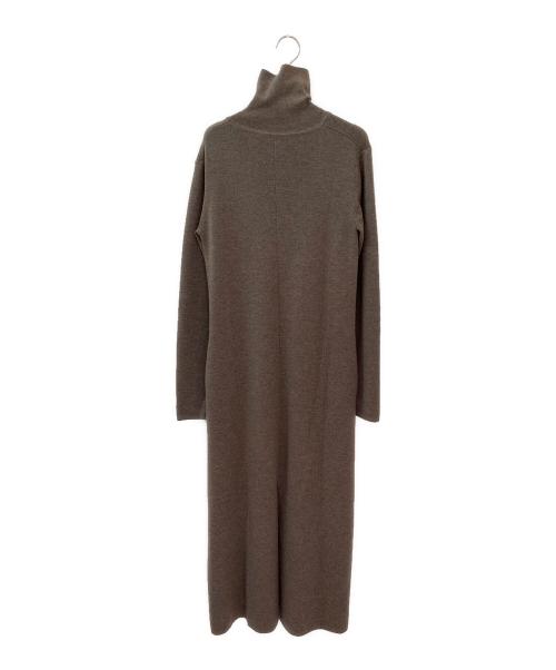 Whim Gazette（ウィムガゼット）Whim Gazette (ウィムガゼット) タートルニットワンピース ブラウン サイズ:38の古着・服飾アイテム