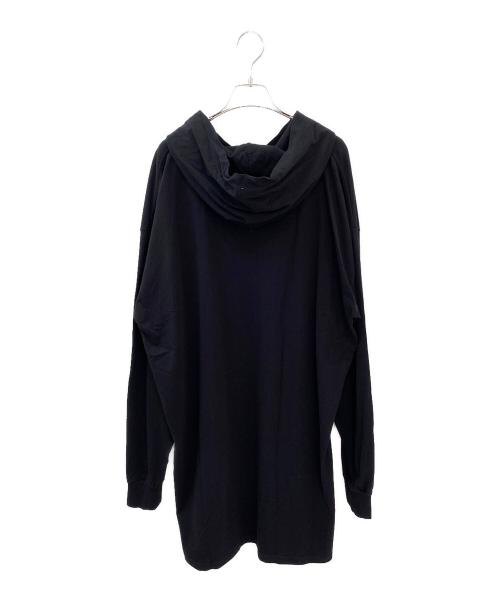 MM6 Maison Margiela（エムエムシックスメゾンマルジェラ）MM6 Maison Margiela (エムエムシックスメゾンマルジェラ) フェイスプリント フーデッド 長袖 ワンピース ブラック サイズ:1の古着・服飾アイテム