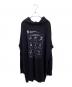 MM6 Maison Margiela（エムエムシックスメゾンマルジェラ）の古着「フェイスプリント フーデッド 長袖 ワンピース」｜ブラック