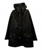 VERSACE CLASSIC V2ヴェルサーチクラシック）の古着「レザーダッフルコート」｜ブラック