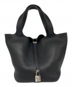 HERMESエルメス）の古着「ピコタンロック MM/シルバー金具/トリヨンクレマンス/ブラック/A刻印」｜ブラック