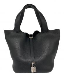 HERMES（エルメス）の古着「ピコタンロック MM/シルバー金具/トリヨンクレマンス/ブラック/A刻印」｜ブラック