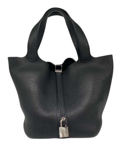 HERMES（エルメス）HERMES (エルメス) ピコタンロック MM/シルバー金具/トリヨンクレマンス/ブラック/A刻印 ブラック サイズ:MMの古着・服飾アイテム