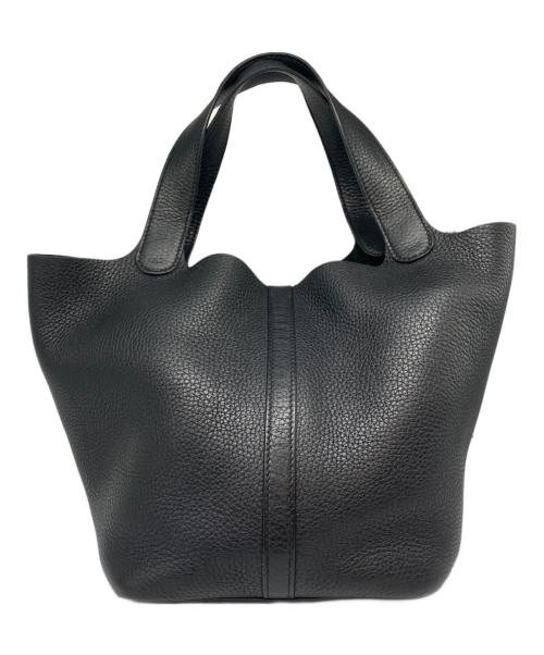 HERMES（エルメス）HERMES (エルメス) ピコタンロック MM/シルバー金具/トリヨンクレマンス/ブラック/A刻印 ブラック サイズ:MMの古着・服飾アイテム