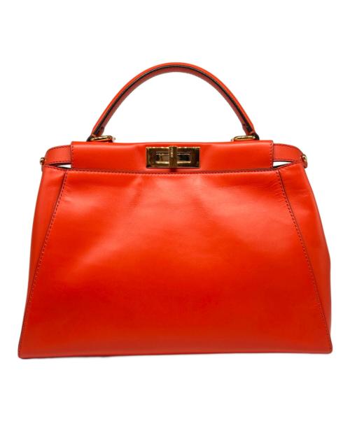 FENDI（フェンディ）FENDI (フェンディ) ピーカブー ミディアム/Peekaboo Medium Bag/8BN226 オレンジ サイズ:ミディアム/mediumの古着・服飾アイテム