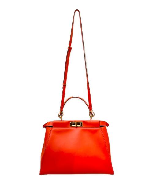 FENDI（フェンディ）FENDI (フェンディ) ピーカブー ミディアム/Peekaboo Medium Bag/8BN226 オレンジ サイズ:ミディアム/mediumの古着・服飾アイテム
