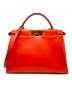 FENDI（フェンディ）の古着「ピーカブー ミディアム/Peekaboo Medium Bag/8BN226」｜オレンジ